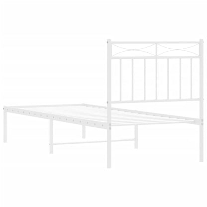 Giroletto con Testiera Metallo Bianco 80x200 cm | homemem39