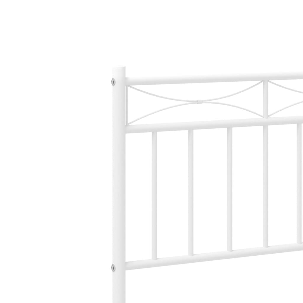 Giroletto con Testiera Metallo Bianco 80x200 cm | homemem39