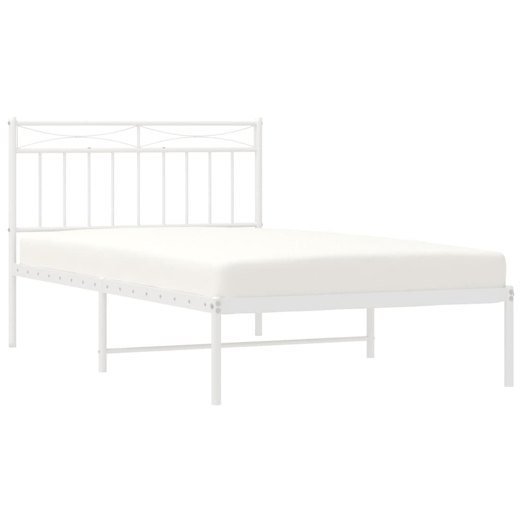 Giroletto con Testiera Metallo Bianco 107x203 cm | homemem39