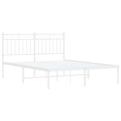 Giroletto con Testiera Metallo Bianco 135x190 cm | homemem39