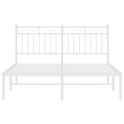 Giroletto con Testiera Metallo Bianco 135x190 cm | homemem39