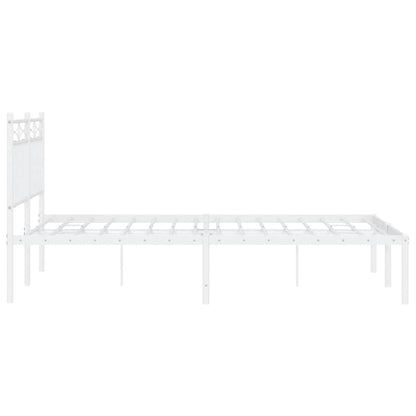 Giroletto con Testiera Metallo Bianco 135x190 cm | homemem39