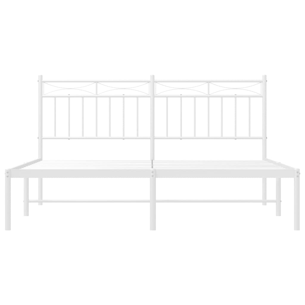 Giroletto con Testiera Metallo Bianco 150x200 cm | homemem39