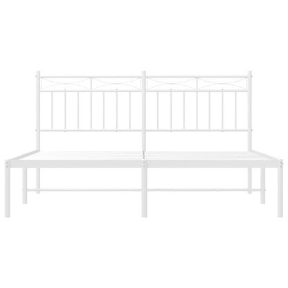 Giroletto con Testiera Metallo Bianco 150x200 cm | homemem39