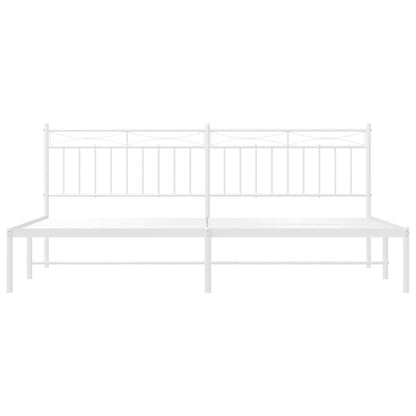 Giroletto con Testiera Metallo Bianco 193x203 cm | homemem39