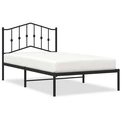 Giroletto con Testiera in Metallo Nero 100x190 cm | homemem39