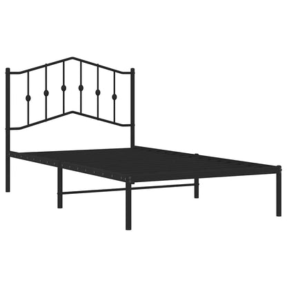 Giroletto con Testiera in Metallo Nero 100x190 cm | homemem39