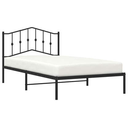 Giroletto con Testiera in Metallo Nero 107x203 cm - homemem39