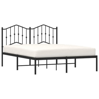 Giroletto con Testiera in Metallo Nero 140x190 cm | homemem39