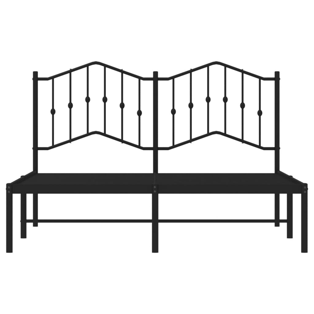 Giroletto con Testiera in Metallo Nero 140x190 cm | homemem39