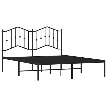 Giroletto con Testiera in Metallo Nero 150x200 cm | homemem39