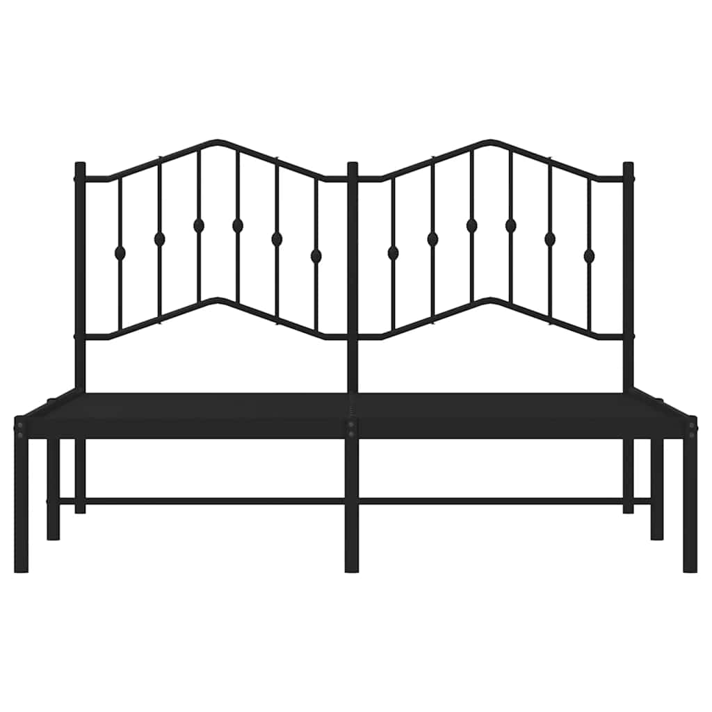 Giroletto con Testiera in Metallo Nero 150x200 cm | homemem39
