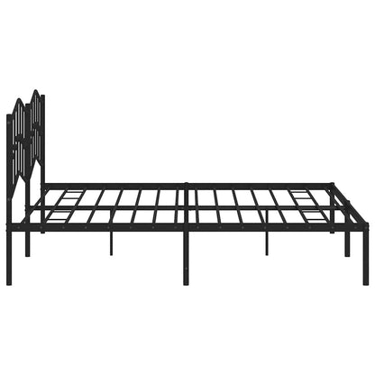Giroletto con Testiera in Metallo Nero 193x203 cm | homemem39