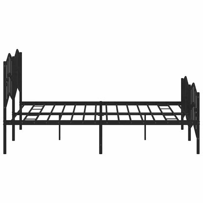 Giroletto con Testiera e Pediera Metallo Nero 183x213 cm | homemem39