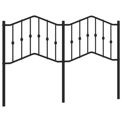 Testiera in Metallo Nero 140 cm - homemem39