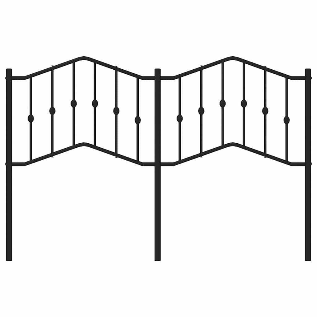 Testiera in Metallo Nero 150 cm - homemem39