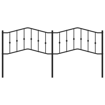 Testiera in Metallo Nero 200 cm - homemem39