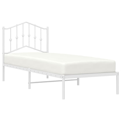 Giroletto con Testiera Metallo Bianco 80x200 cm | homemem39