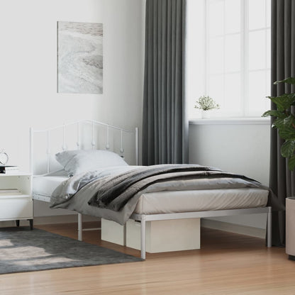 Giroletto con Testiera Metallo Bianco 107x203 cm | homemem39