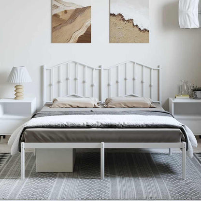 Giroletto con Testiera Metallo Bianco 150x200 cm | homemem39