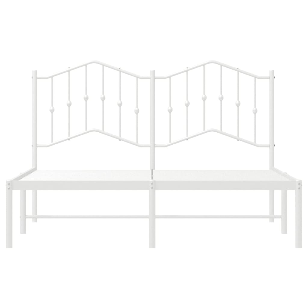 Giroletto con Testiera Metallo Bianco 150x200 cm | homemem39