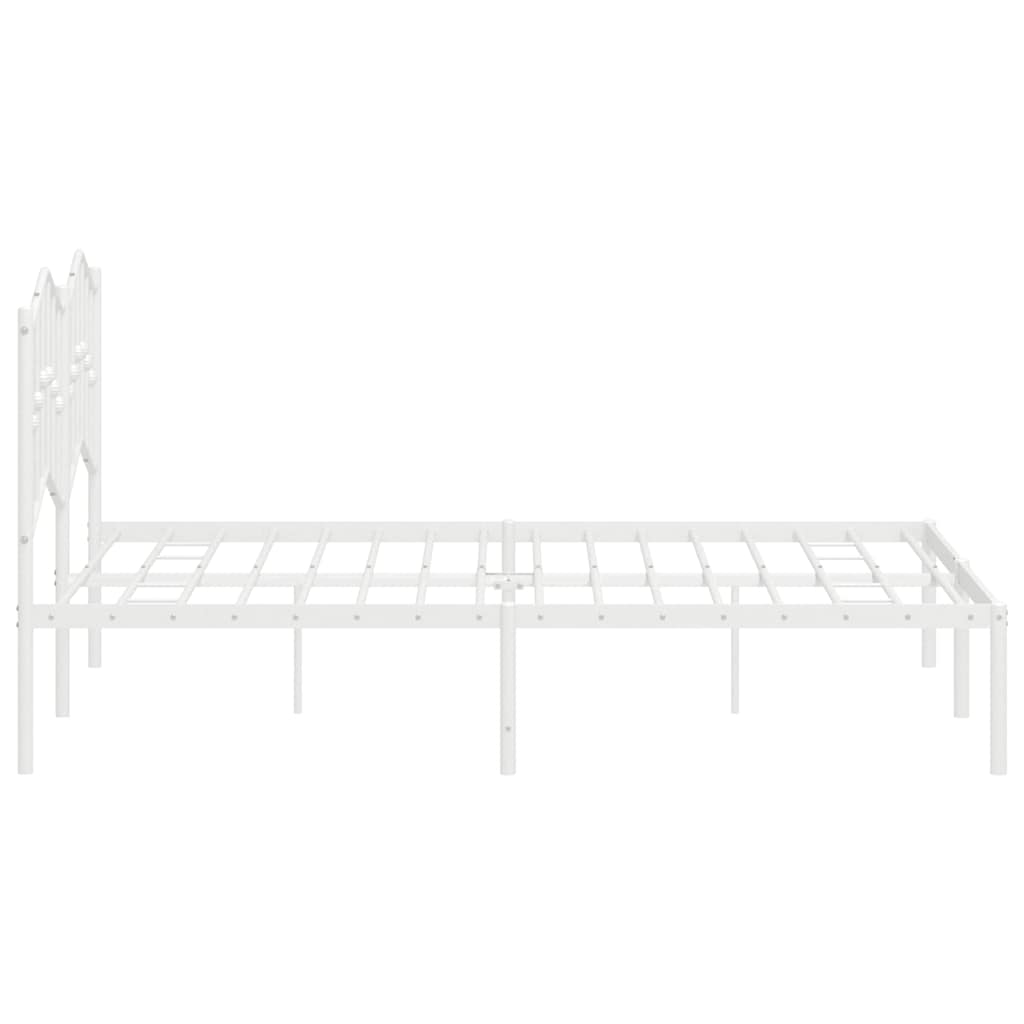 Giroletto con Testiera Metallo Bianco 150x200 cm | homemem39
