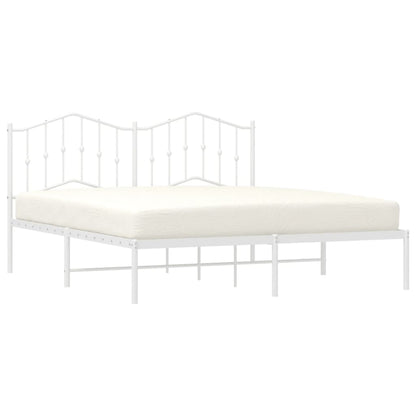 Giroletto con Testiera Metallo Bianco 160x200 cm | homemem39