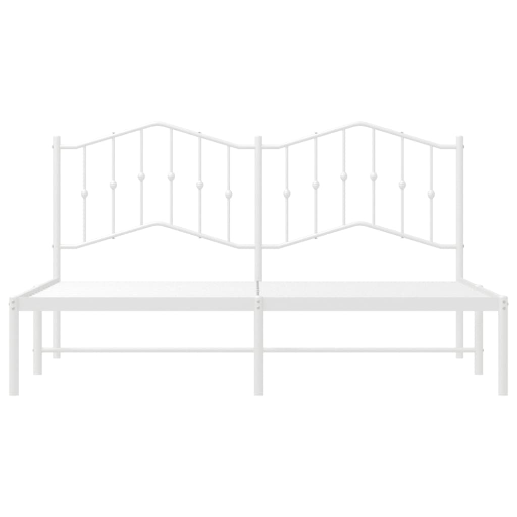 Giroletto con Testiera Metallo Bianco 160x200 cm | homemem39