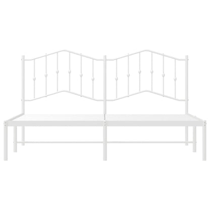 Giroletto con Testiera Metallo Bianco 160x200 cm | homemem39