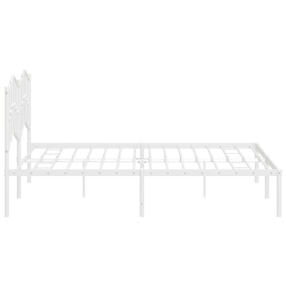 Giroletto con Testiera Metallo Bianco 160x200 cm | homemem39