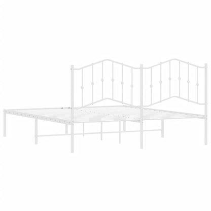 Giroletto con Testiera Metallo Bianco 160x200 cm | homemem39