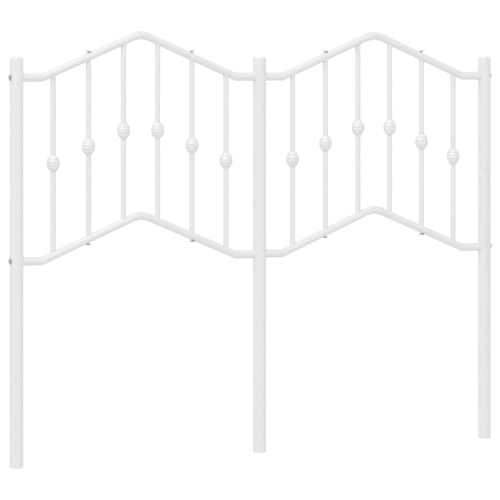 Testiera in Metallo Bianco 120 cm - homemem39