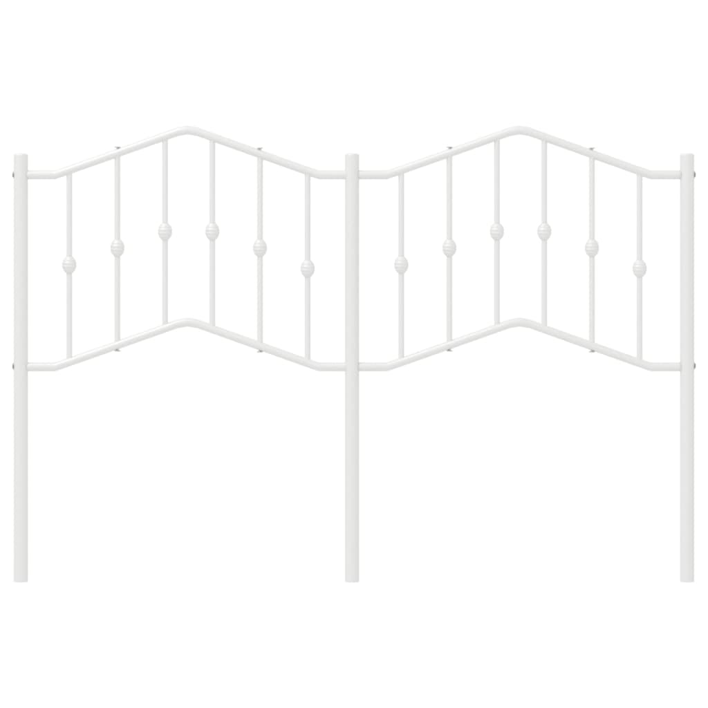 Testiera in Metallo Bianco 140 cm - homemem39