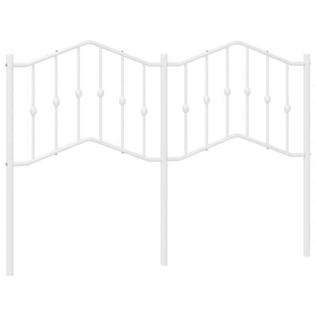 Testiera in Metallo Bianco 150 cm - homemem39