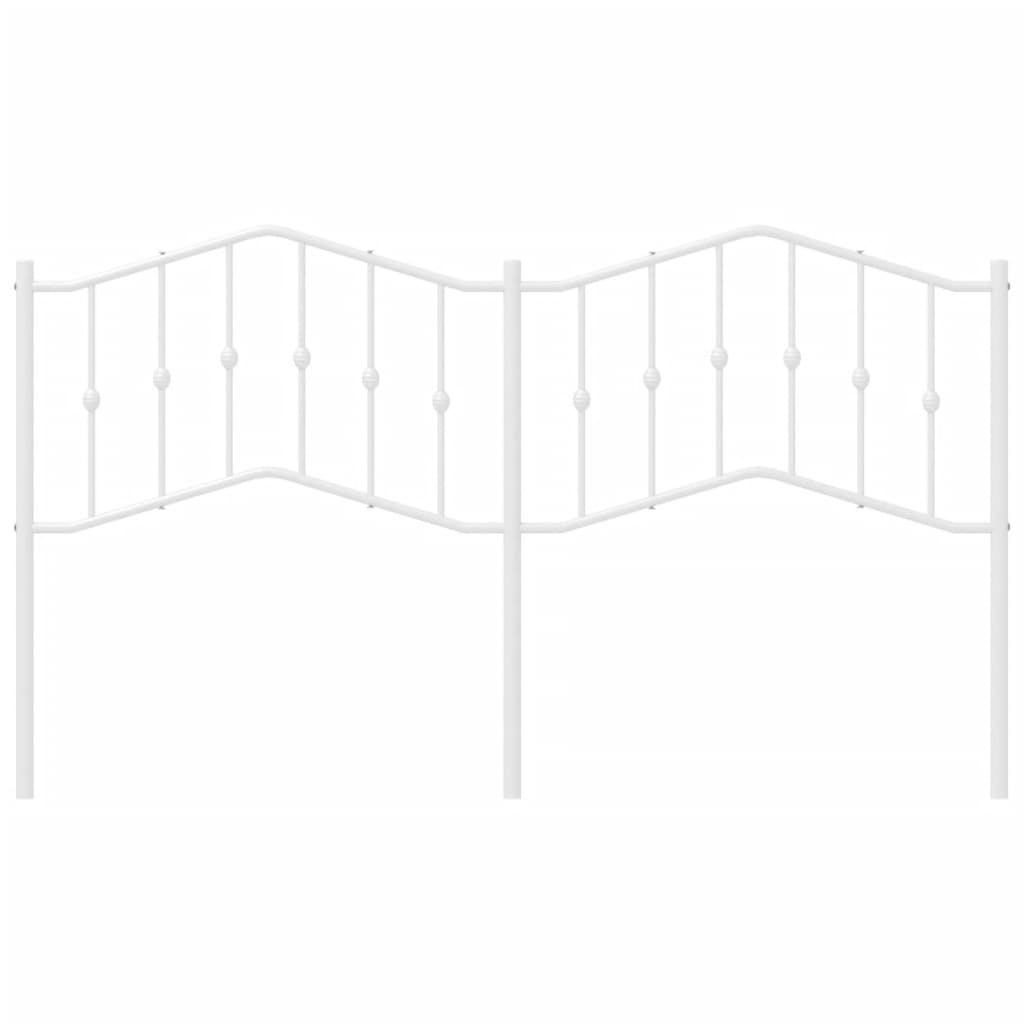 Testiera in Metallo Bianco 160 cm - homemem39