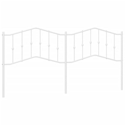 Testiera in Metallo Bianco 200 cm - homemem39