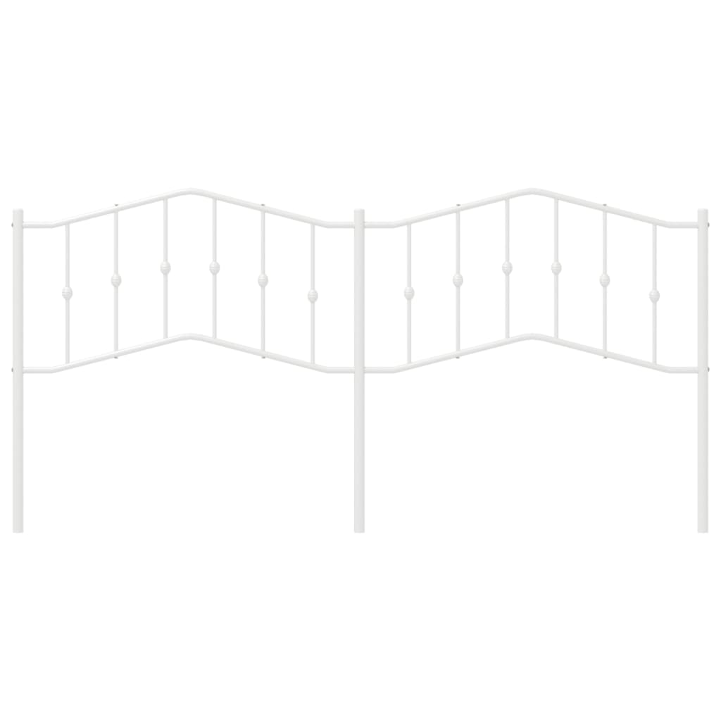 Testiera in Metallo Bianco 200 cm - homemem39