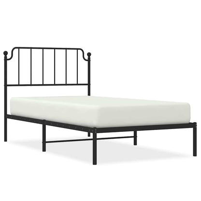 Giroletto con Testiera in Metallo Nero 100x190 cm | homemem39