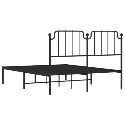 Giroletto con Testiera in Metallo Nero 140x190 cm | homemem39