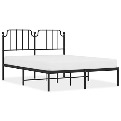 Giroletto con Testiera in Metallo Nero 150x200 cm | homemem39
