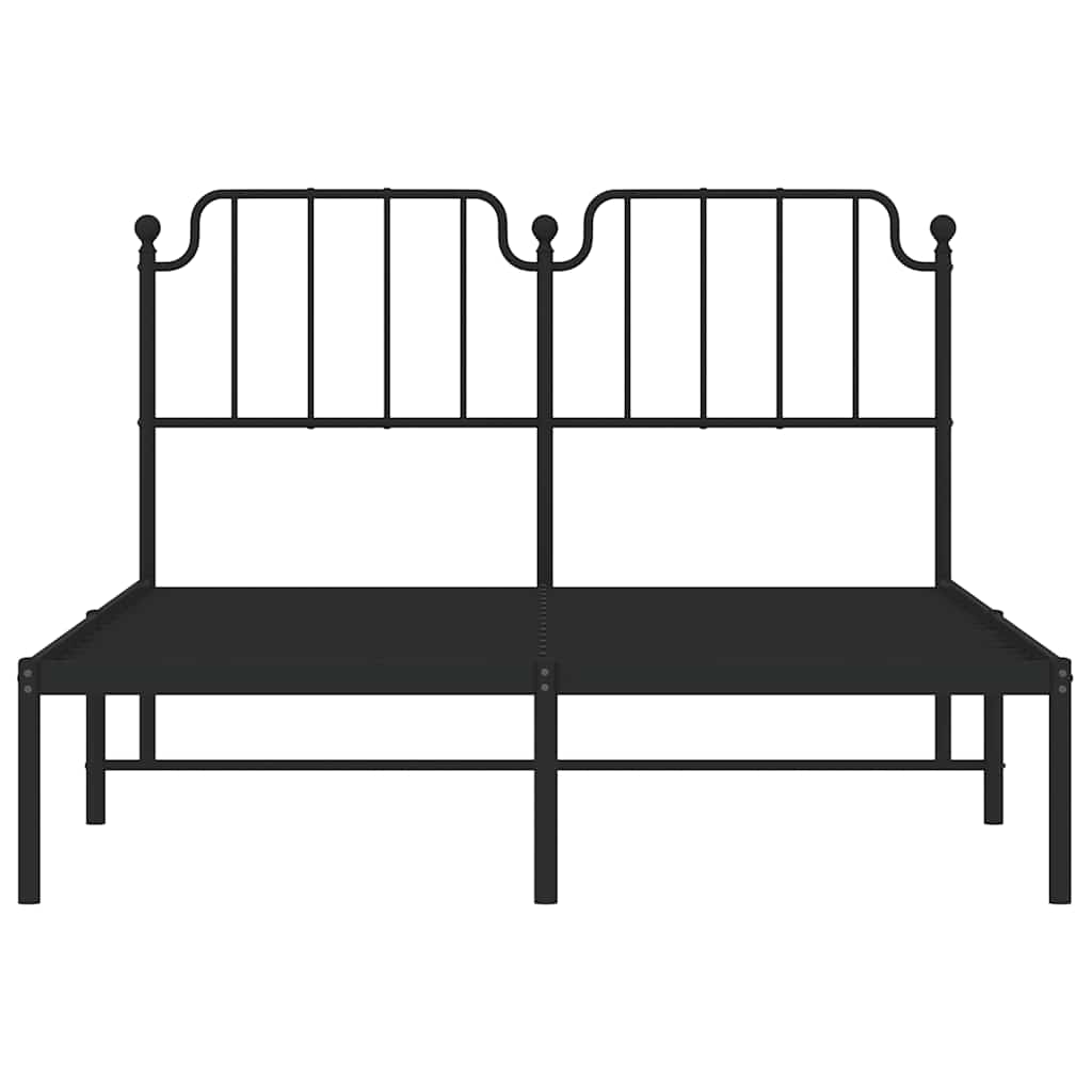 Giroletto con Testiera in Metallo Nero 150x200 cm | homemem39
