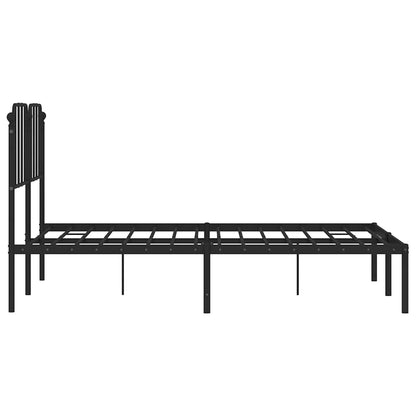 Giroletto con Testiera in Metallo Nero 150x200 cm | homemem39