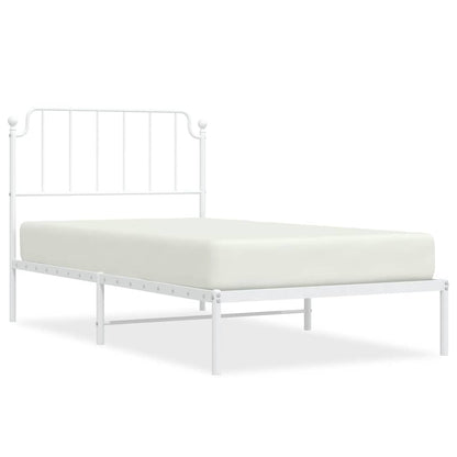 Giroletto con Testiera Metallo Bianco 100x190 cm | homemem39
