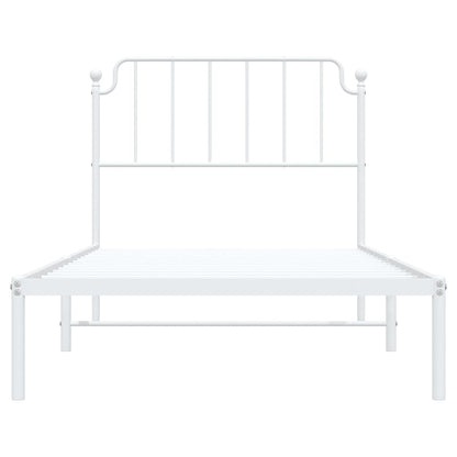 Giroletto con Testiera Metallo Bianco 100x190 cm | homemem39