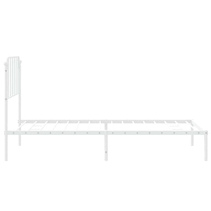 Giroletto con Testiera Metallo Bianco 100x190 cm | homemem39