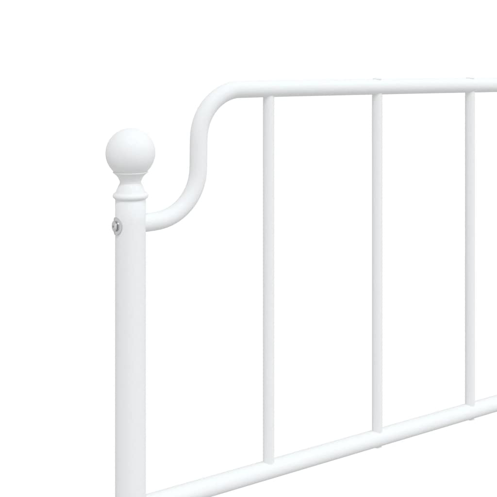 Giroletto con Testiera Metallo Bianco 100x190 cm | homemem39