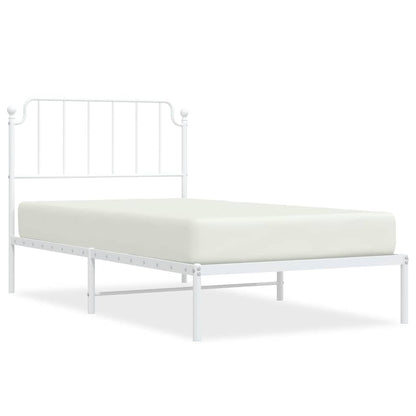 Giroletto con Testiera Metallo Bianco 100x200 cm | homemem39