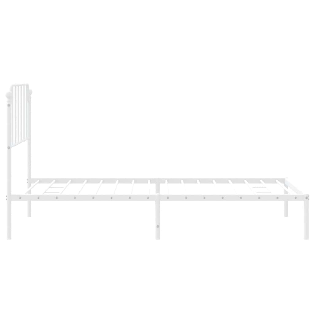 Giroletto con Testiera Metallo Bianco 100x200 cm | homemem39