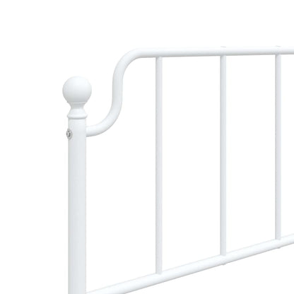 Giroletto con Testiera Metallo Bianco 100x200 cm | homemem39