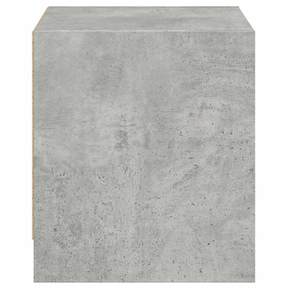 Comodini con Ante in Vetro 2pz Grigio Cemento 35x37x42 cm - homemem39